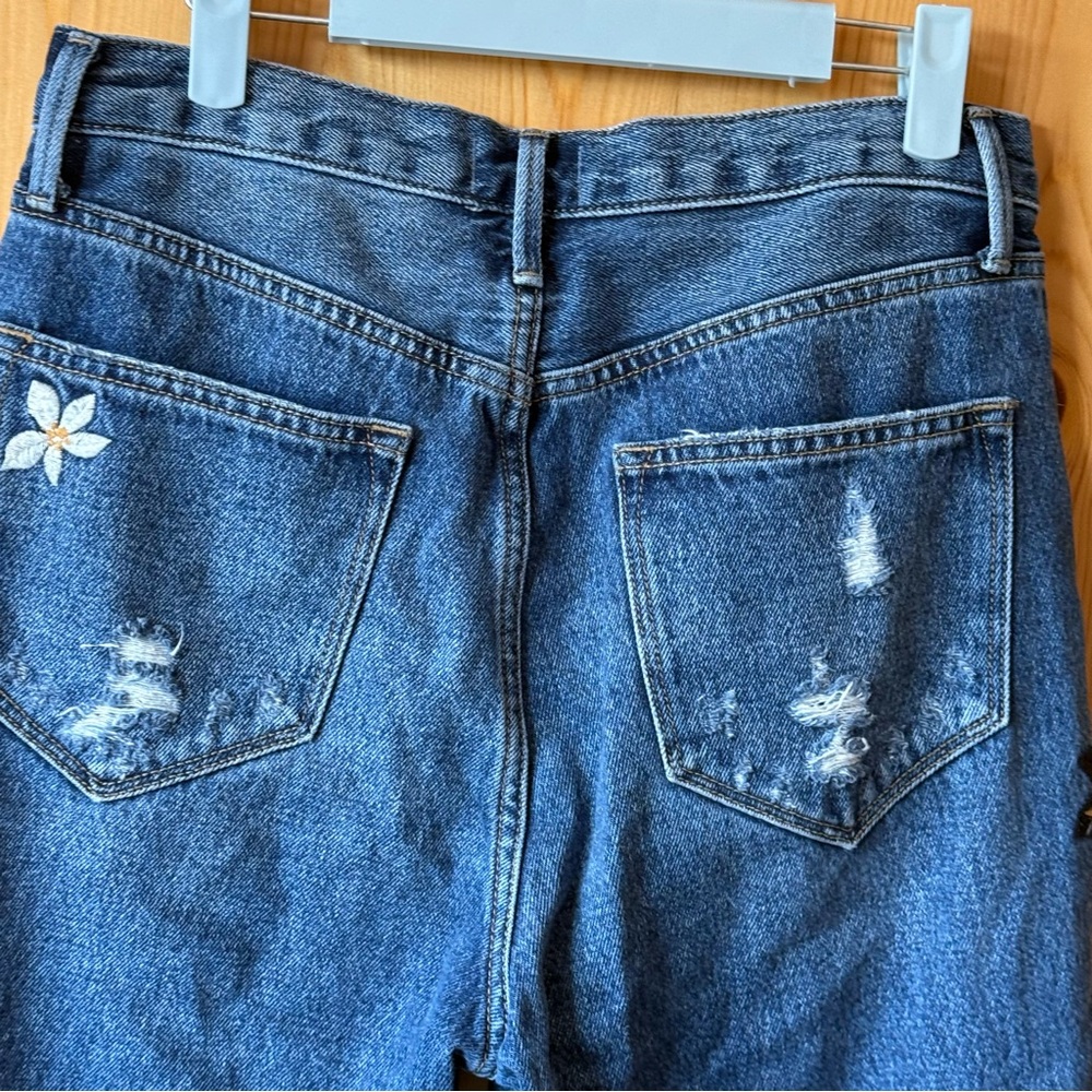 Driftwood Jordie Floral Embroidered Jeans 28 x 27 High Rise Straight Leg Boho - Picture 12 of 16